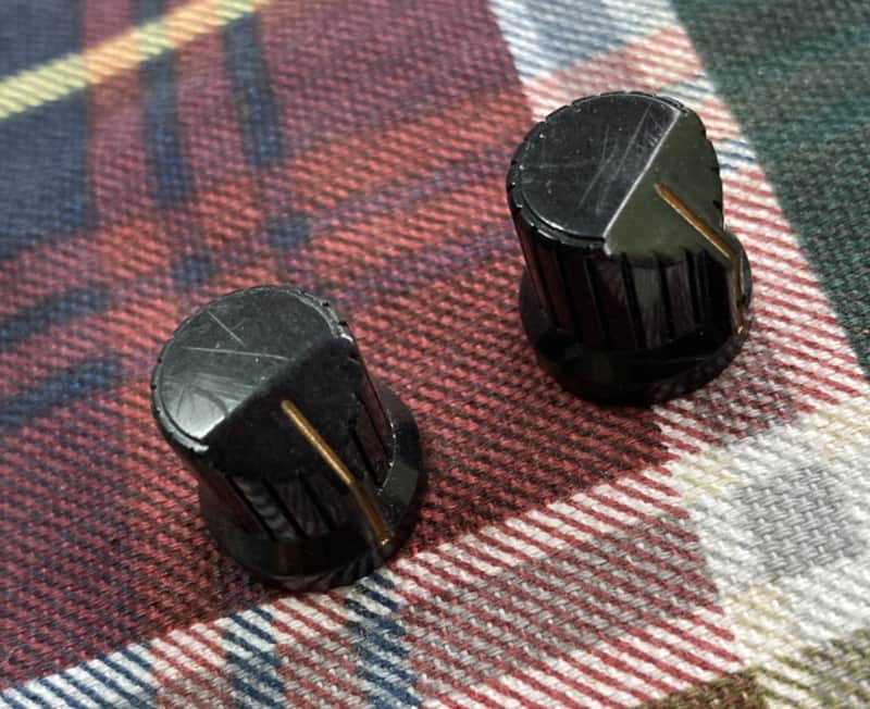Two Vintage 1980s Effects Pedal Knobs - Guitar/Bass image 1