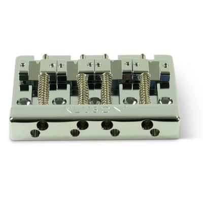Kluson High Mass 4 String Bass Bridge Zinc With Brass Saddles KHMBBS4 C image 2