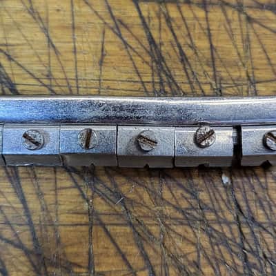 Vintage Rare 1965 Hagstrom Electric Guitar Bridge with Bridge Posts Luthier Parts image 3