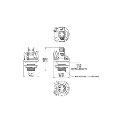 Pure Tone Mono Multi-Contact 1/4 in. Output Jack Nickel No More Crackle! PTT1 image 11