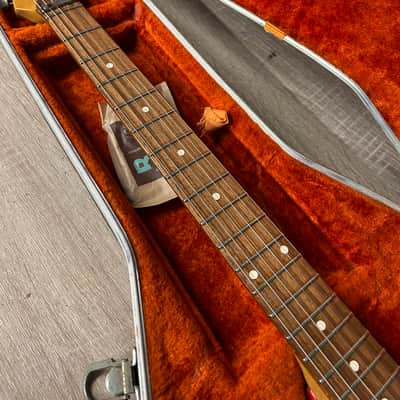 1965 Magnatone Tornado X-15 Red Sparkle Electric Guitar with Hard Case #2687 image 25