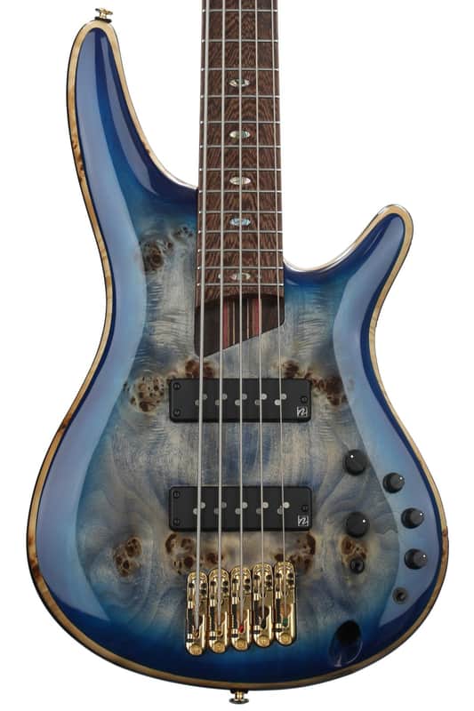 Ibanez Premium SR2605 5-string Bass Guitar - Cerulean Blue Burst image 1