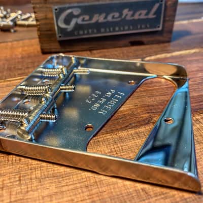 General Vintage Tone  Telecaster 1955 - 1958 Bridge plate Fender USA and GVT steel saddles imperial image 4
