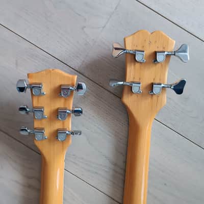 Hoyer Double Neck Bass and Guitar 1970s - Natural image 9