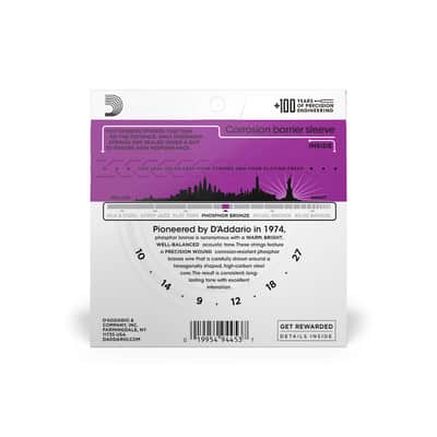 EJ38H Phosphor Bronze High-Strung/Nashville Tuning Acoustic Guitar Strings - 10-27 Gauge image 2