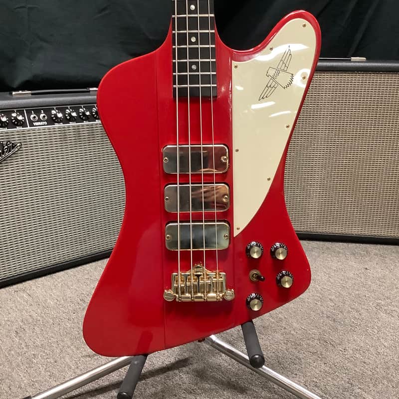 1991 Gibson Custom Shop Thunderbird Bass Fire Engine Red image 1
