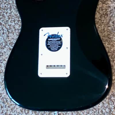 2008 Fender Standard Stratocaster  with Rosewood Fretboard black electric guitar image 7