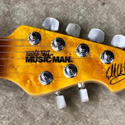 Music Man Eddie Van Halen STD TG - Translucent Gold hardtail -1995- So rare!! with original H.C image 6
