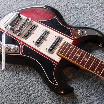 Vintage 1960s Teisco MIJ Early Hoshino Gakki Ibanez Maxitone 3 Pick UP Claw Shape Guitar Rare image 3