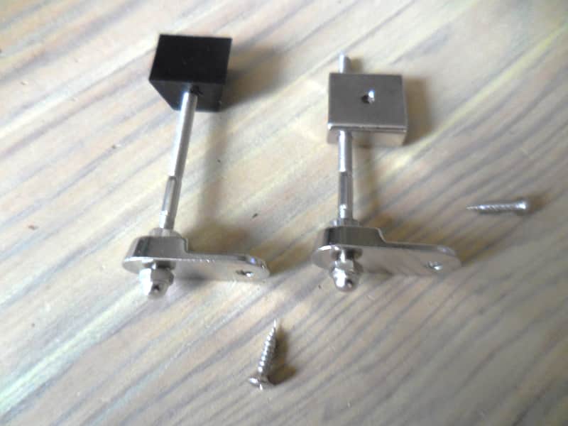 Archtop Pickguard Mounting Hardware Pkg of 2 Standard Types Nickle New image 1