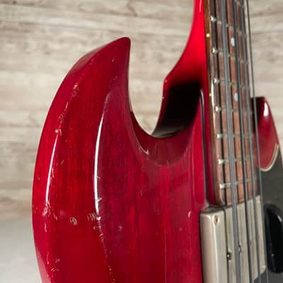 Greco EB-550 SG Bass 1983 - Cherry Red image 8
