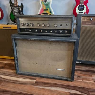 Silvertone 1484 Twin Twelve 60-watt - Modded Tube Amp Head and Speaker Cabinet image 4