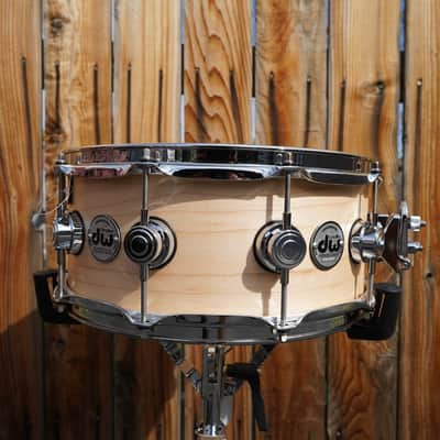 DW USA Collectors Series Natural Satin Oil 5.5 x 14" Pure Maple Shell With Ring's   Snare Drum image 2