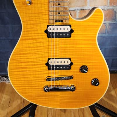 Peavey EVH Wolfgang Stop-Bar Tailpiece Transparent Amber Peavey Case image 6