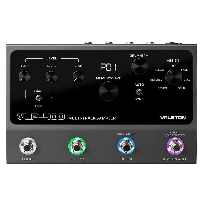 VALETON Guitar Loop Station Looper Pedal with 100-Stereo Drum Machine, 7 Customizable Effects, Assignable Knobs & Footswitches, USB Connectivity for Windows/Mac VLP-400(USA Storage) image 1