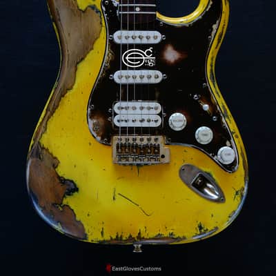 Fender Stratocaster HSS TV Yellow Heavy Aged Relic image 8