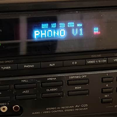 Aiwa Aiwa AV-D25U  vintage 1990s audio/video (A/V) stereo and surround sound receiver 90s  - Black image 2