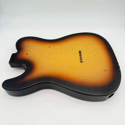 MJT Telecaster Body Alder Relic Nitro 3-Tone Light mjt6594 image 5