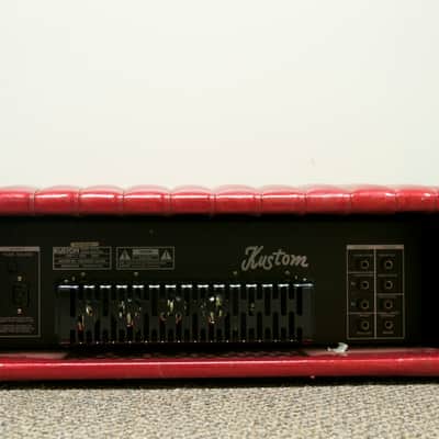 Kustom TRT100 100 Watt Tube Guitar Amplifier Head Red Tuck and Roll image 4