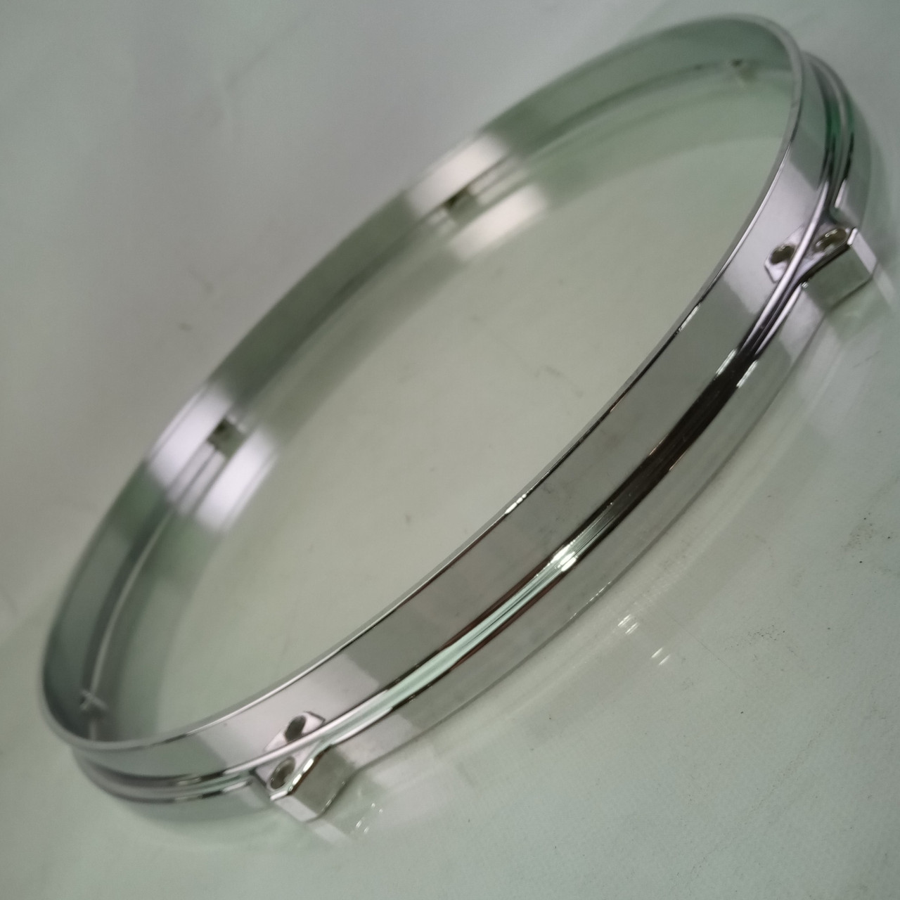 Milestone 13" Die-Cast 6-Lug Tom Drum Rim Hoop Vintage 80s Chrome Tempus Canada — main photograph