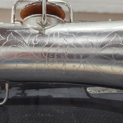 Mint condition C.G. Conn New Wonder II C-Melody Saxophone 1926 - Satin Silver Plate image 11