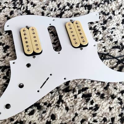 Warmoth HSH Pickguard with 916 Pickups USA PAF Clones - Double Light Butyrate Cream image 2