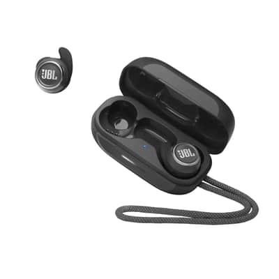 JBL Reflect Mini NC TWS - Small waterproof sports in-ear headphones with Bluetooth, with charging case, in black image 1