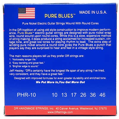 DR Strings Pure Blues PHR-10 Medium .010-046 image 3