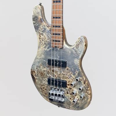 Cort GB-Modern 4 String Electric Bass Guitar - Open Pore Charcoal Gray image 3