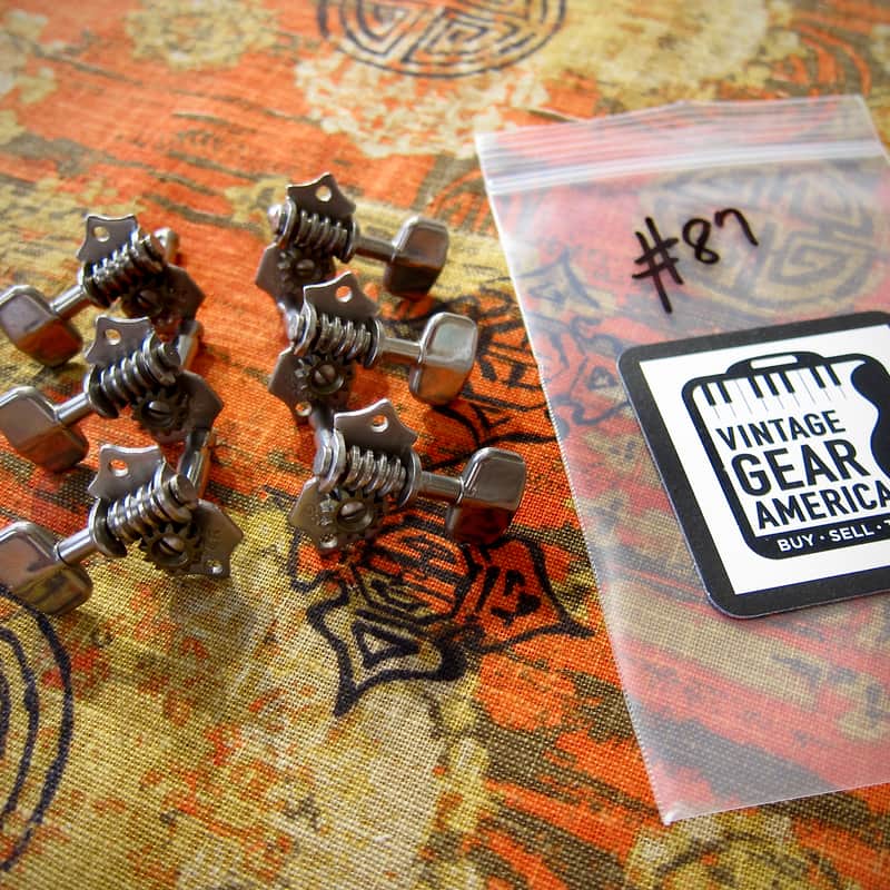 1960s-1970s Grover Open Back Nickel with Metal Buttons