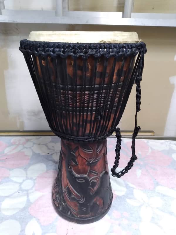 Djembe Authentic African hand carved image 1