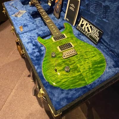 PRS Custom Library 24 ameral green top 10 5A flame - Smeral green image 1
