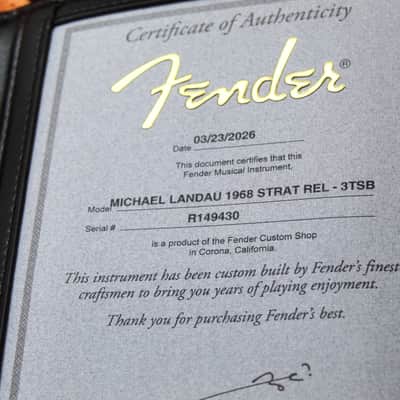 FENDER "Michael Landau Signature 1968 Stratocaster, Round-Laminated Rosewood, Bleached 3-Color Sunburst" HARDCASE, PAPERS, 3, 58 KG image 23