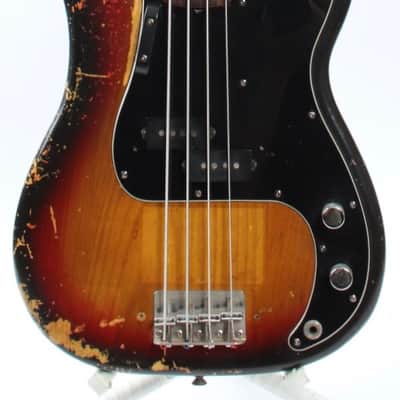1976 Fender Precision Bass fretless sunburst image 1