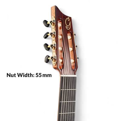 7-String Classical Nylon Guitar – Gayetana A77 | Full Scale 55mm Nut | Jazz / Latin / Extended Range - Cedar image 4