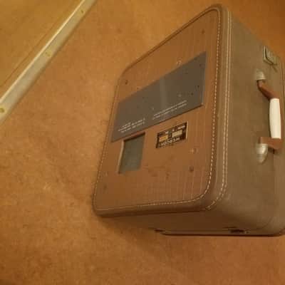 Webcor Empty Case, handle 1960 Imitation Snakeskin Brown Cream image 2