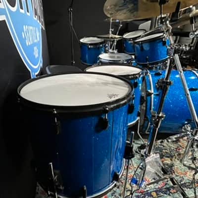 Mark Schulman's P!NK Gretsch USA Maple 7-Piece Drum Set, 2008 — Blue Sparkle image 11