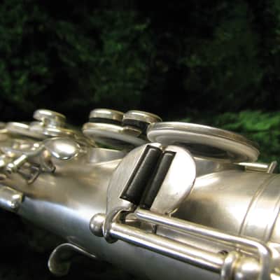 Rare Buescher True Tone "Stritch" Straight Alto Saxophone 1926 Silver Plated image 8