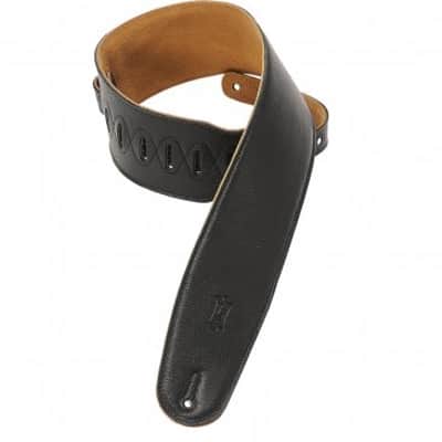 Levy's M4GF-BLK 3.5" Garment Leather Bass Strap image 2