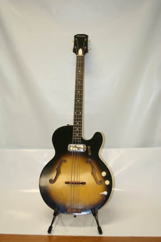 Vintage Harmony H22 electric bass guitar (1960s) -- this is not a reissue! image 1