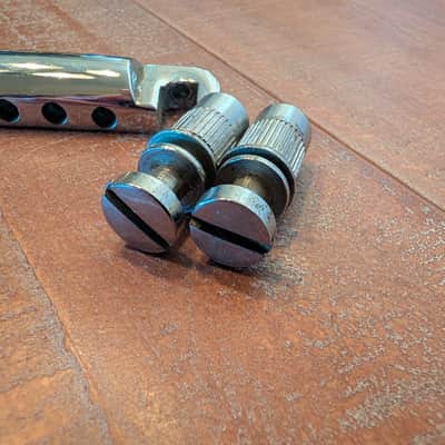 Unbranded Stop Bar Tailpiece With Stud Inserts And Adjusters Vintage Early 1970s Chrome image 2
