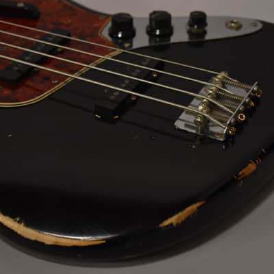 1964 Fender Jazz Bass Black Refin Pre-CBS w/HSC image 11