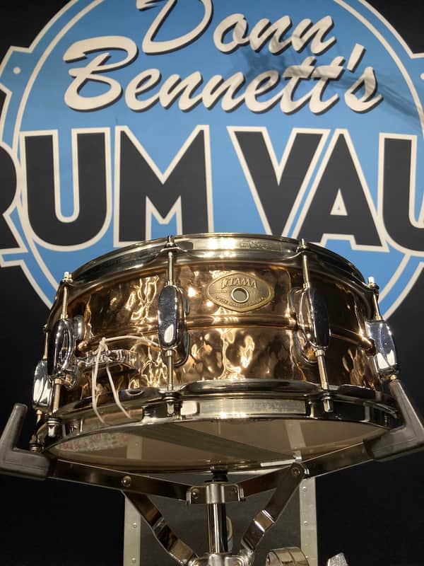Tama - 5.5x14" Hammered Bronze Snare Drum 2000s image 1