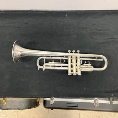 Vintage Getzen Eterna Severinsen Large Bore Silver Bb Trumpet with Case 1968-1971 image 10