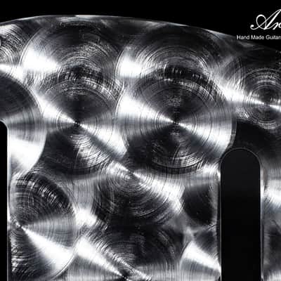 Magic Telecaster Pickguard Silver SET-of-2 w Control Plate Holographic Circles Made from Steel Tele Pickguard for Fender image 5