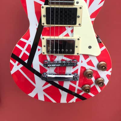Edwards E-LP-48S-VH Mini Les Paul Eddie Van Halen Stripes Electric With On Board Speaker image 3