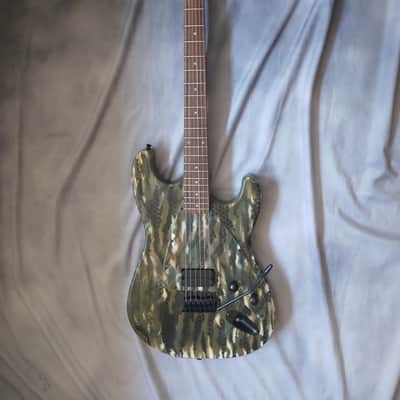 Stratocaster Style Electric Guitar, Custom Camouflage Paintjob 2010s Camouflage image 1