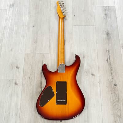 Fibenare Roadmaster FB Guitar, Flame Maple Neck, HSS Pickups, Tobacco Sunburst image 4