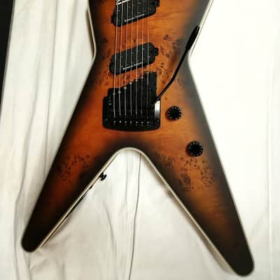 Dean ML Select Multiscale 7-string Kahler electric Guitar NEW w/Case Tremolo - Burl Black Burst image 3