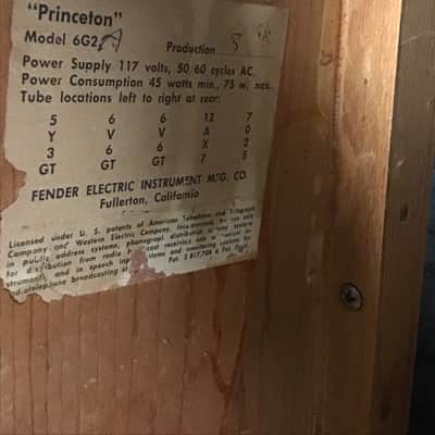 Fender Princeton 6G2 Brownface 12-Watt 1x10" Guitar Combo 1961 - 1963 - Brown image 10